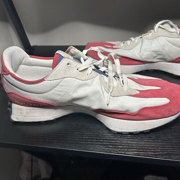 New Balance 327 Men's Size 17 White Team Red Casual Lifestyle Sneakers Shoes - Picture 9 of 14